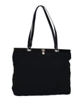 PRD Hand Bag Nylon Black Auth 74736