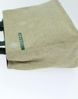 PRD Hand Bag Canvas Green Beige Auth 74967