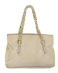 PRD Chain Shoulder Bag Nylon Beige Auth 74972