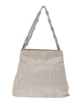 PRD Chain Shoulder Bag Nylon Gray Auth 74973
