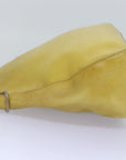 PRD Chain Shoulder Bag Leather Yellow Auth 75696