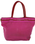 PRD Hand Bag Nylon Pink Red Auth 75823