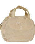PRD Hand Bag Nylon Beige Auth 75889