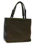 PRD Hand Bag Nylon Khaki Auth 75996