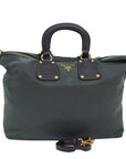 PRD Hand Bag Nylon 2way Green Auth 76129
