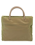 PRD Hand Bag Nylon Khaki Auth 76734
