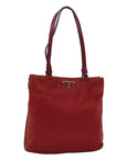 PRD Hand Bag Nylon Red Auth 76974