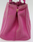 PRD Canapa PM Hand Bag Canvas 2way Pink Auth 76984
