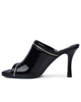 BBERRY 'Peep' Black Leather Sandals Woman