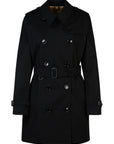 BBERRY 'Kensington' Black Polyester Trench Coat Woman