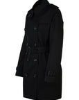 BBERRY 'Kensington' Black Polyester Trench Coat Woman