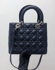Cannage Lambskin Lady D1OR Medium Dark Blue