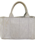 PRD Canapa PM Hand Bag Canvas 2way White Auth 77362