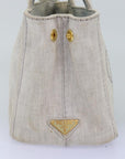 PRD Canapa PM Hand Bag Canvas 2way White Auth 77362