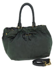 PRD Hand Bag Nylon 2way Khaki Auth 77763