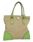 PRD Hand Bag Canvas Beige Auth 78255