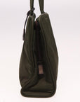PRD Hand Bag Nylon Khaki Auth 78419