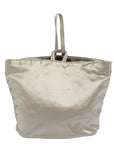 PRD Hand Bag Nylon Silver Auth 79203