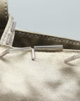 PRD Hand Bag Nylon Silver Auth 79203