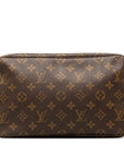 Brown LV Monogram Trousse Toilette 28 Clutch Bag