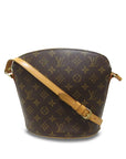 Brown LV Monogram Drouot Crossbody Bag