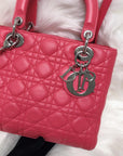 Cannage Lambskin Lady D1OR Medium in Red