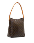 Brown LV Monogram Looping GM Shoulder Bag
