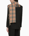 BBERRY Beige Cashmere Check Scarf Women