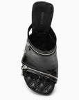 BBERRY Black Leather Sleep Sandal Women