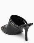 BBERRY Black Leather Sleep Sandal Women