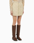 BBERRY Beige Quilted Nylon Miniskirt Women