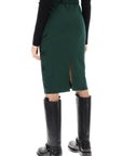 BBERRY "Knitted Diamond Pattern Midi Skirt Women