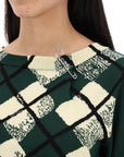 BBERRY "Cropped Diamond Pattern Pullover Women