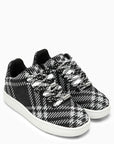 BBERRY Black/White Check Pattern Box Sneaker Men