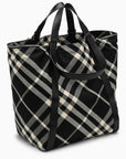 BBERRY Black/Calico Cotton-Blend Tote Bag With Check Pattern Men