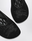 BBERRY Black Mesh Ballerina With Logo Women