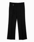 BBERRY Black Regular Trousers In Wool And Silk Blend Men