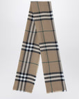 BBERRY Beige Check Pattern Scarf Men