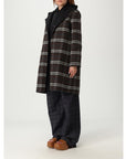 BBERRY Belted Hooded Wool Coat Women Black