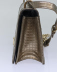 CHRISTIAN D1OR Chain Shoulder Bag Enamel Gold Auth 82071