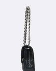 A01112 Classic Patent Medium M Size Flap Chain Shoulder Bag CH