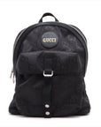 GCCI Grid Nylon Leather Backpack/Rack Black 644992