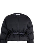 CHRISTIAN D1OR ALPS Puffer Jacket with Belt Black