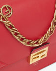 FNDI Kan U Leather Bag Red