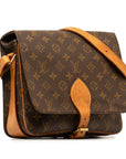 Brown LV Monogram Cartouchiere GM Crossbody Bag