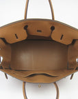 HMS Birkin 35cm Togo Leather Handbags 6099 Light Coffee Golde
