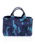 PRD Blue Camouflage Canvas Canapa Logo Tote Bag