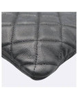 A82545 Classic Black Caviar Logo New Medium Clutch CH