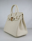 HMS Birkin 30cm Togo Leather Handbags Beige Golden