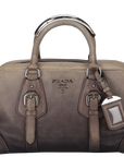 PRD BANDOLIERA BROWN TAUPE LEATHER SILVER HARDWARE WITH STRAPS AND DUST COVER